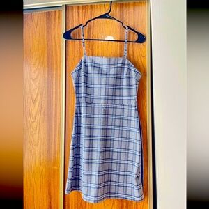 Primark Blue and Black Checkered Dress